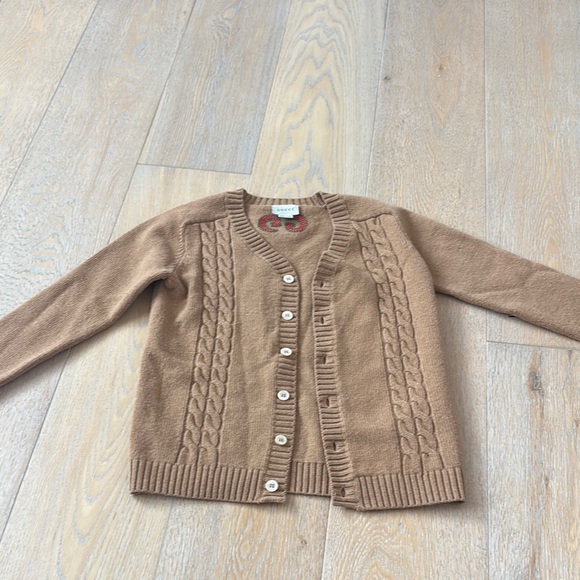 Gucci Brown Cable Knit Cardigan